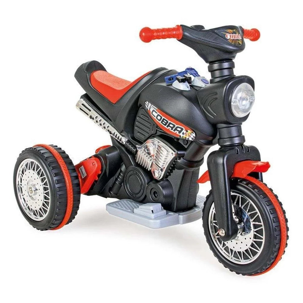 Moto à Pédales Cobra Noire et Rouge 3 Ans+