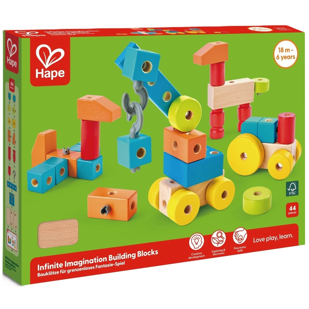 Blocs Construction Bois Hape 18M+