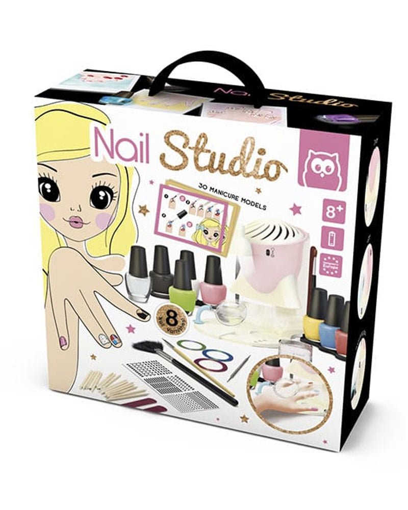 Coffret manucure avec loupe et sèche-ongles, dès 8 ans