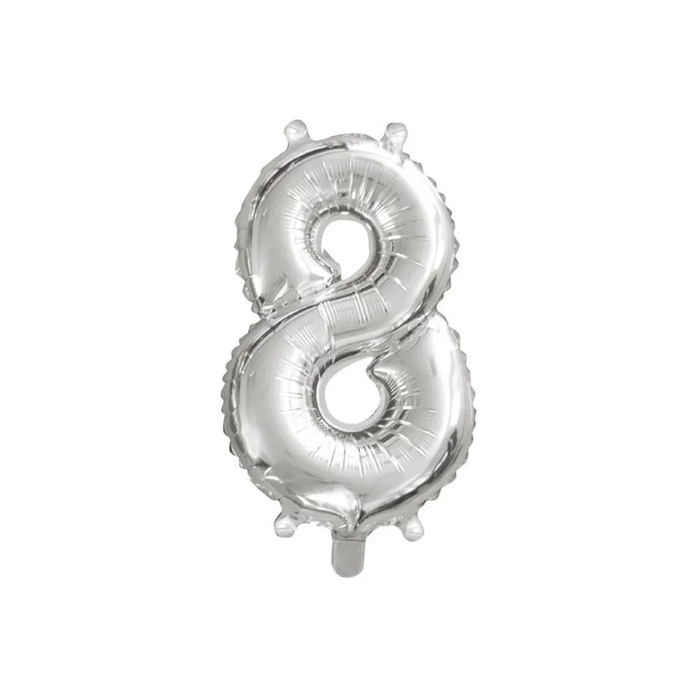 Ballon en forme de 8, argenté, format 40 cm