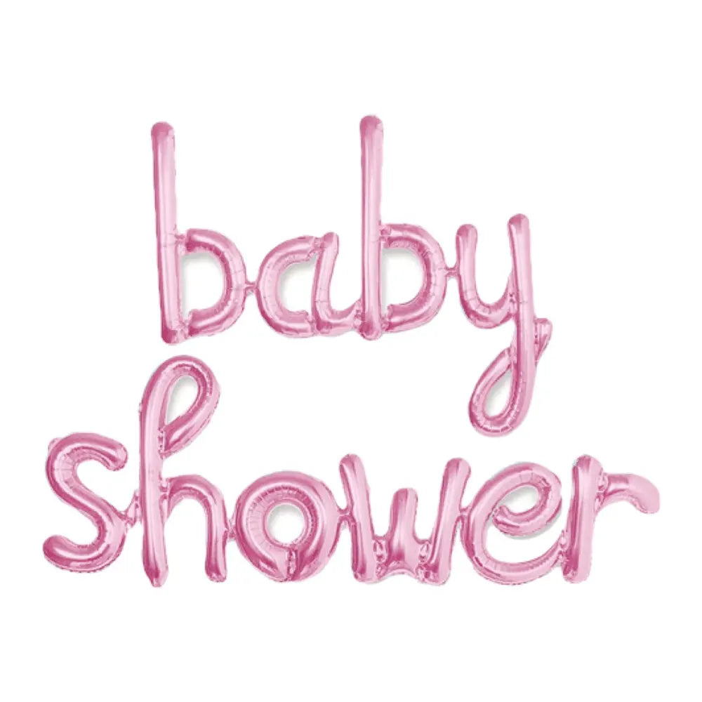 Deux inscriptions roses en aluminium pour baby shower