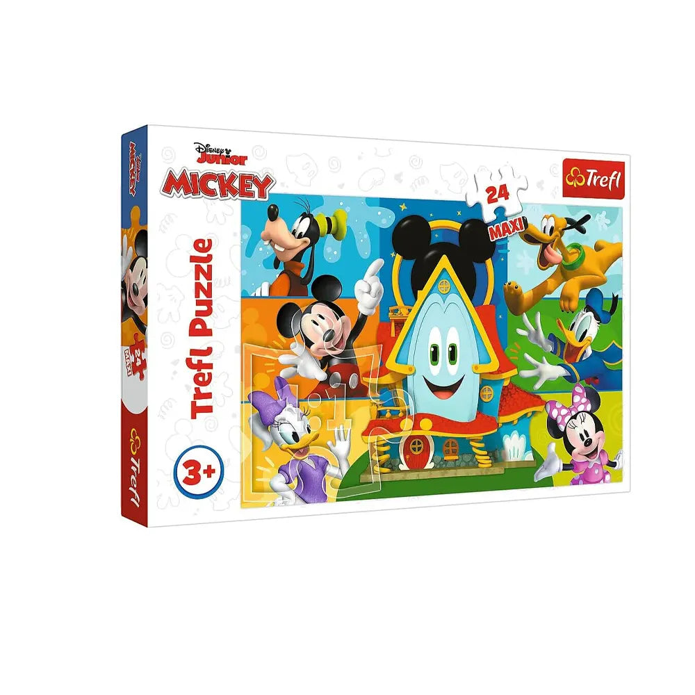Au Funhouse avec Mickey : puzzle Maxi 24 pièces
