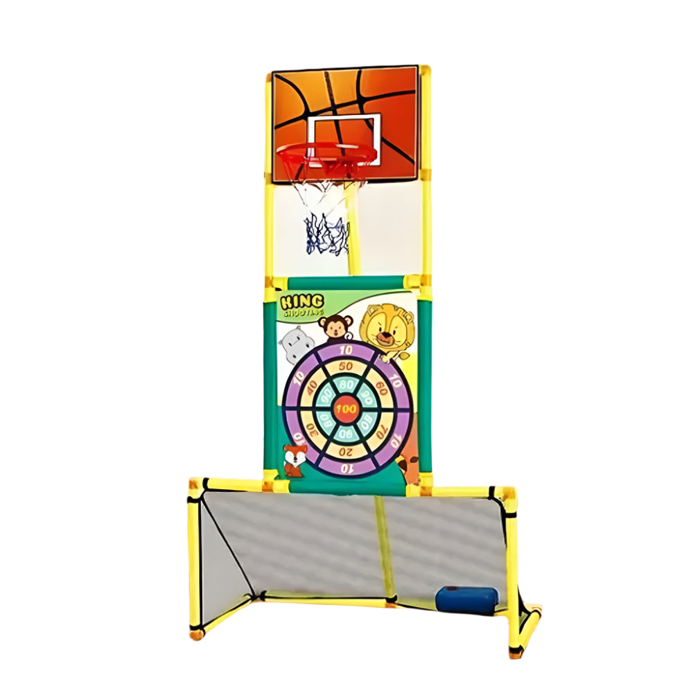 Défi des trois terrains : basket, cible et football
