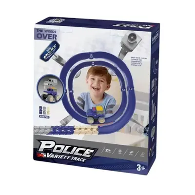 Piste de police modulable, 138 pièces, dès 3 ans