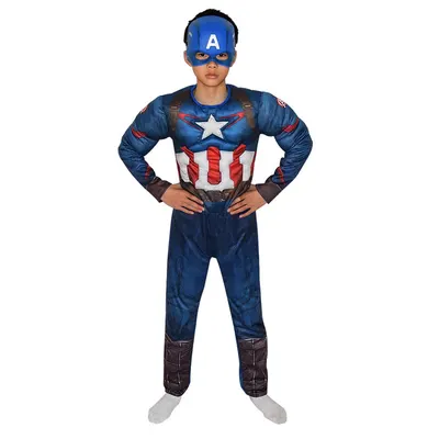 Combinaison de Captain America pour enfant avec masque