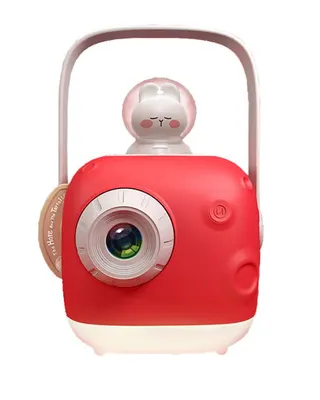 Projecteur-conteur rouge rechargeable, veilleuse étoilée et 8 récits