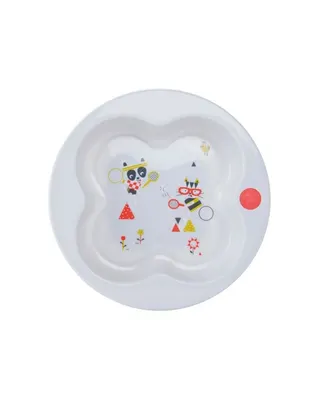 Assiette d’apprentissage trèfle avec couvercle illustré