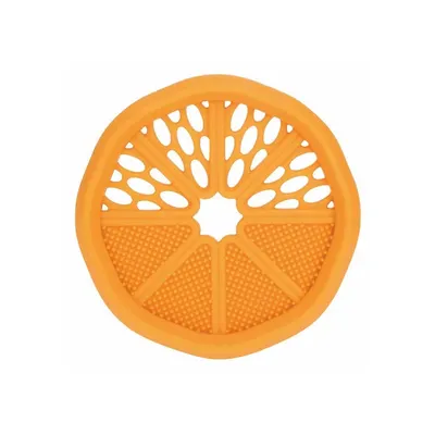 Anneau de dentition orange inspiré d’un agrume, silicone dès 3 mois