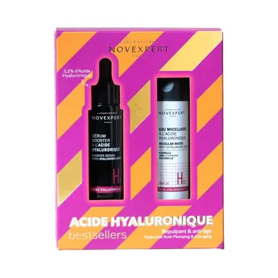 Duo visage Novexpert : sérum à l’acide hyaluronique et eau micellaire