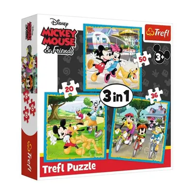 Trois scènes à assembler avec Mickey — puzzle 3 en 1 dès 3 ans