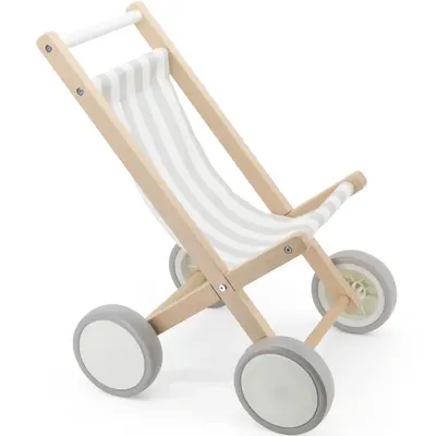 Landau en Bois Hêtre Gris avec Roues EVA 18M+
