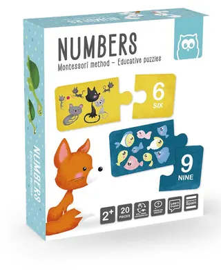 Puzzle chiffres et animaux en anglais dès 2 ans
