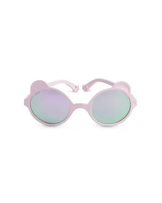 Petites oreilles d’ours : lunettes miroir rose clair, 0–1 an