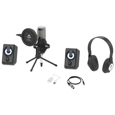 Microphone iDance Studio Pro pour podcasts avec filtre anti-pop