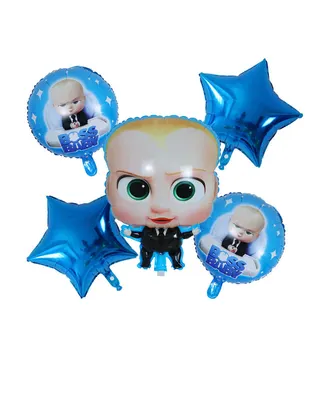 Cinq ballons Boss Baby aux formes assorties