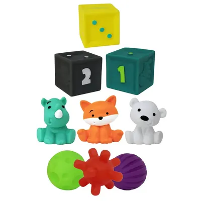 Lot de 9 jeux tactiles à manipuler pour bébé 0-36 mois