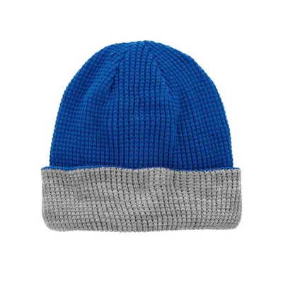 Bonnet enfant réversible bleu et gris à revers Carter’s – 2–4 ans