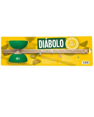 Diabolo vert avec bâtons en bois