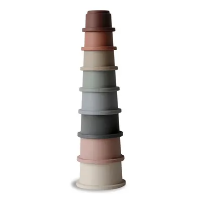 Tasses à empiler Mushie aux tons doux, dès 0 mois