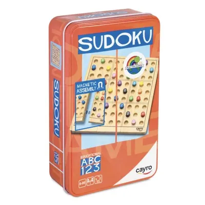 Sudoku nomade en boîte métal, avec chiffres à placer dès 6 ans