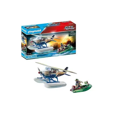 Hydravion de police et canot flottant – Playmobil City