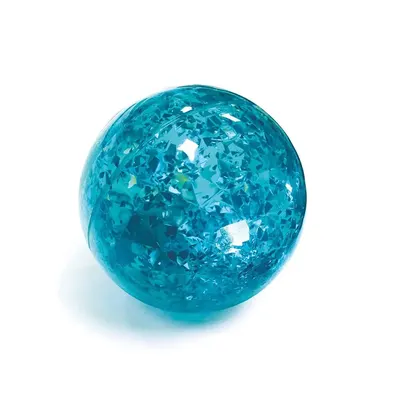 Balle Sensorielle Turquoise Pailletée 10cm Bébé 3M+