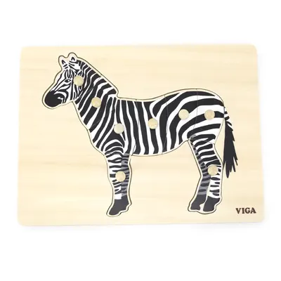 Puzzle Encastrement Zèbre Bois 18 Mois Viga