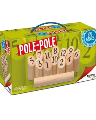 Pole-Pole : jeu de quilles numérotées en bois, dès 5 ans