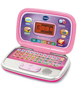 Ordinateur éducatif rose à écran interactif, 3–7 ans