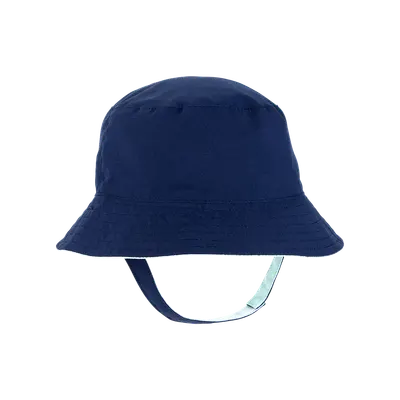 Chapeau de bain bébé bleu marine et bleu clair, 0–9 mois
