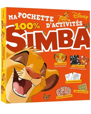 Pochette créative Simba avec masque, tableaux et sequins dès 5 ans