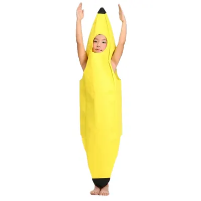 Déguisement enfant en forme de banane jaune