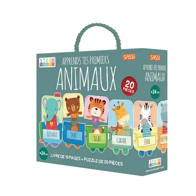 Mon premier train des animaux – livre et puzzle 20 pièces
