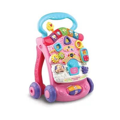 VTech : trotteur rose avec téléphone amovible et jeux à formes, dès 9 mois