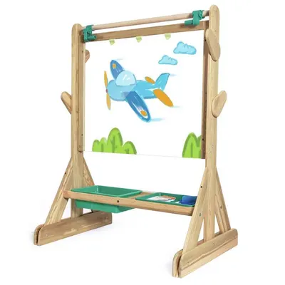 Chevalet Créatif Bois Double Face Extérieur Enfant 3-6 ans