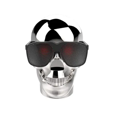 Enceinte Funky Skull FS-100 MK2 argentée avec LED disco