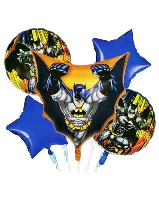 Cinq ballons Batman aux formes variées