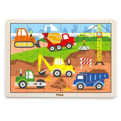 Puzzle Chantier Bois 24 Pièces Viga Toys 24M+