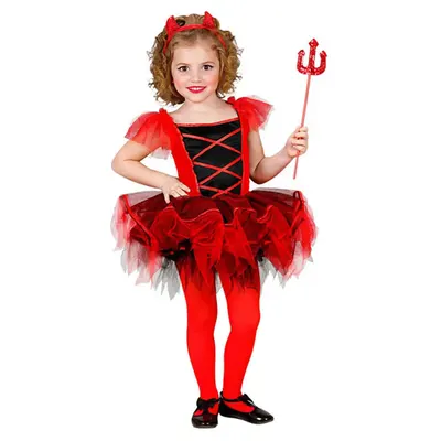 Tenue de danseuse diablesse avec jupe en tulle