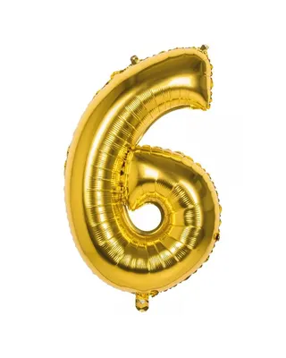 Un six doré pour la fête – ballon aluminium 32 pouces