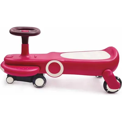 Porteur à bascule rouge, lumières LED et 8 chansons
