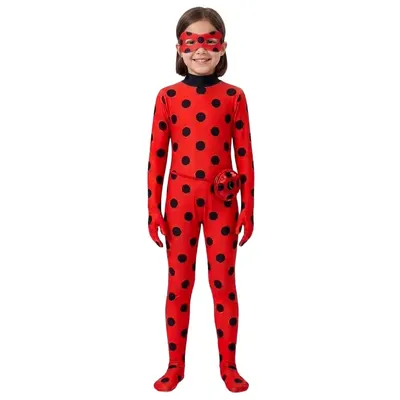 Panoplie Ladybug rouge à pois avec masque et pochette