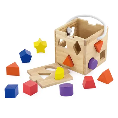 Cube Tri des Formes Bois 12 Pièces Viga Toys 18M+