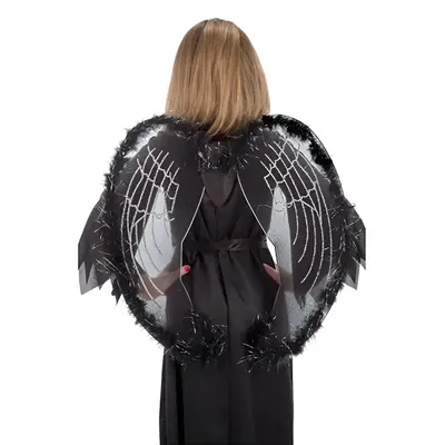 Ailes de costume noires en tulle, 55 × 50 cm