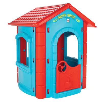 Maisonnette de Jeu Happy House Rouge et Bleue