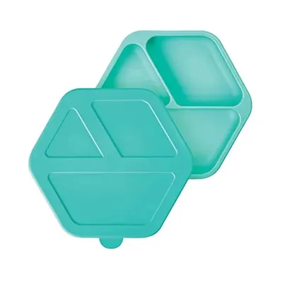 Assiette menthe à couvercle ajusté et base à succion