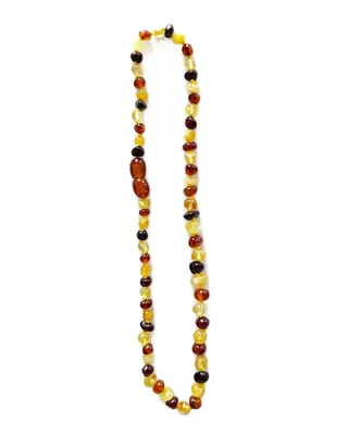 Collier d’ambre multicolore à perles baroques pour bébé