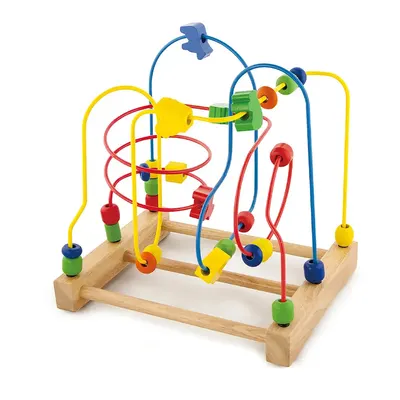 Labyrinthe de Perles Bois Thème Ferme 3 Pistes Colorées Viga Toys 2 Ans+