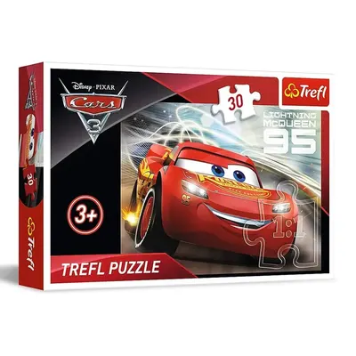 Flash McQueen prend la piste — puzzle 30 pièces