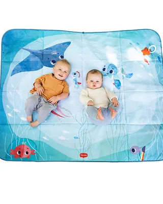 Tapis d’éveil extérieur XL Océan turquoise avec activités dès 0 mois